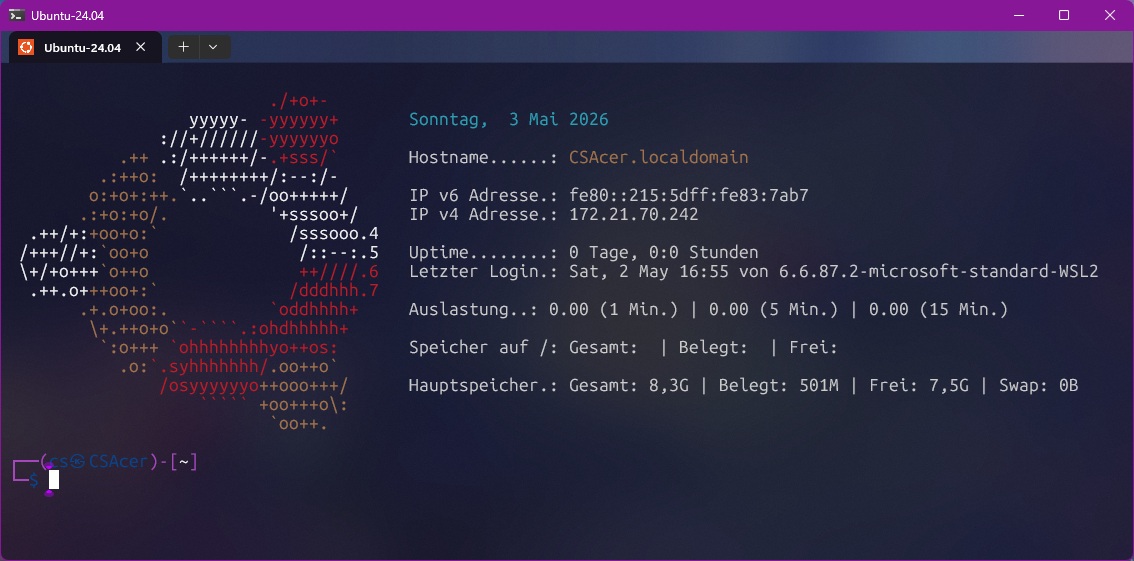 Ubuntu in der WSL Ubuntuin der WSL
